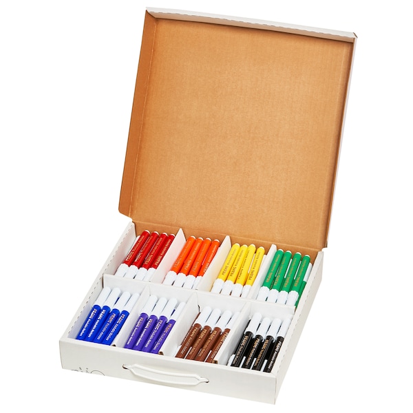 Washable Art Markers, Master Pack, Conical Tip, 8 Colors, PK96